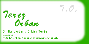 terez orban business card