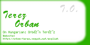 terez orban business card